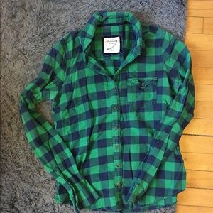 Abercrombie button down plaid flannel shirt